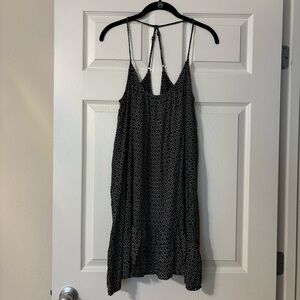 VOLCOM Ruffled Swing Mini Sun Dress, size S Black